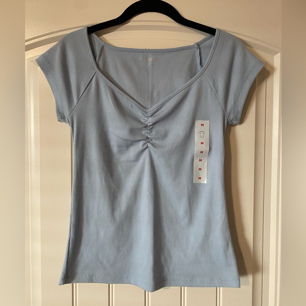 Old Navy Baby Blue V-neck T, Size M